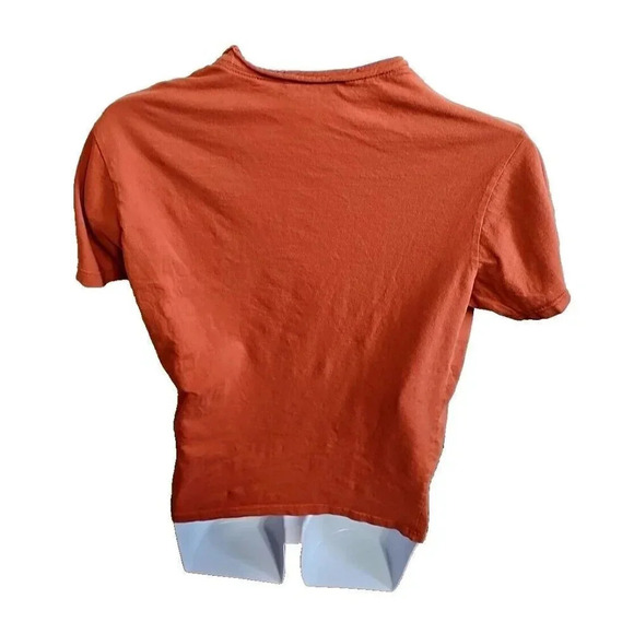 Vintage International Male Short Sleeve Shirt Large Orange Grunge Preppy Casual - Picture 4 of 5